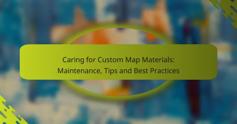 Caring for Custom Map Materials: Maintenance, Tips and Best Practices