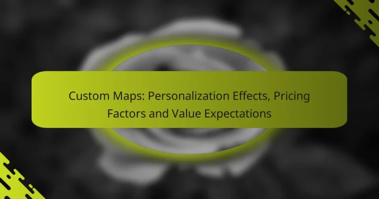 Custom Maps: Personalization Effects, Pricing Factors and Value Expectations