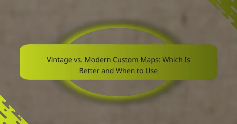Vintage vs. Modern Custom Maps: Which Is Better and When to Use