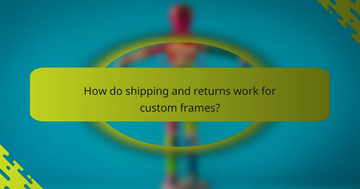 How do shipping and returns work for custom frames?