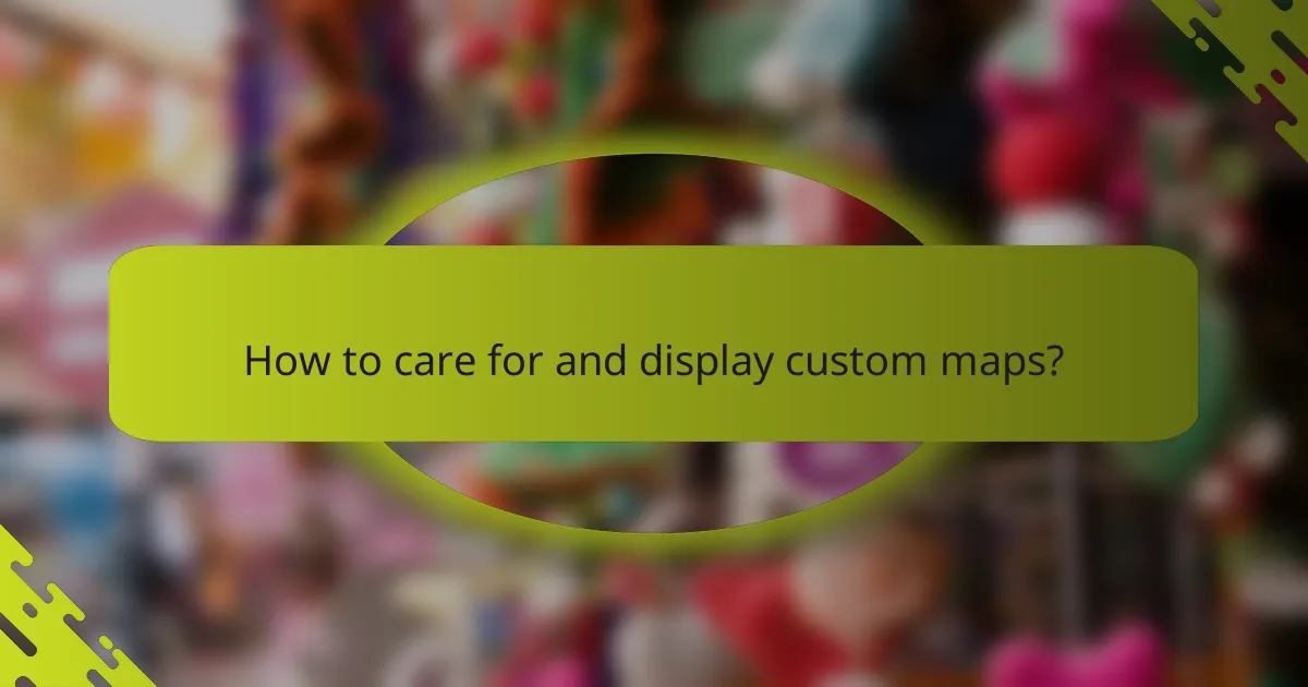 How to care for and display custom maps?
